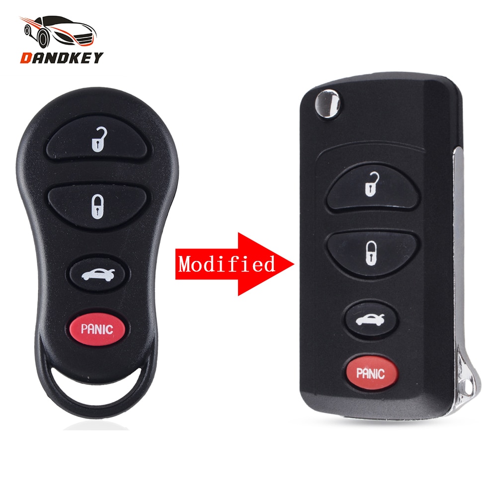 Dandkey 3+1 4 Button Remote Car Key Fob 315Mhz For Jeep Dodge 2002 2003 2004 2005 Caravan Dakota Durango Chrylser GQ43VT17T