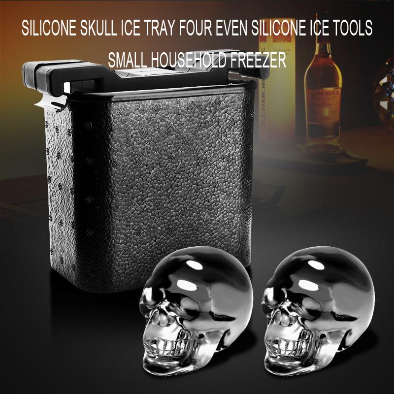 Ice Cube Maker DIY Silica Gel Gun Bullet Skull Shape Tray Mold Home Bar Party Cool Whiskey Wine Ice Cream Bar Tool