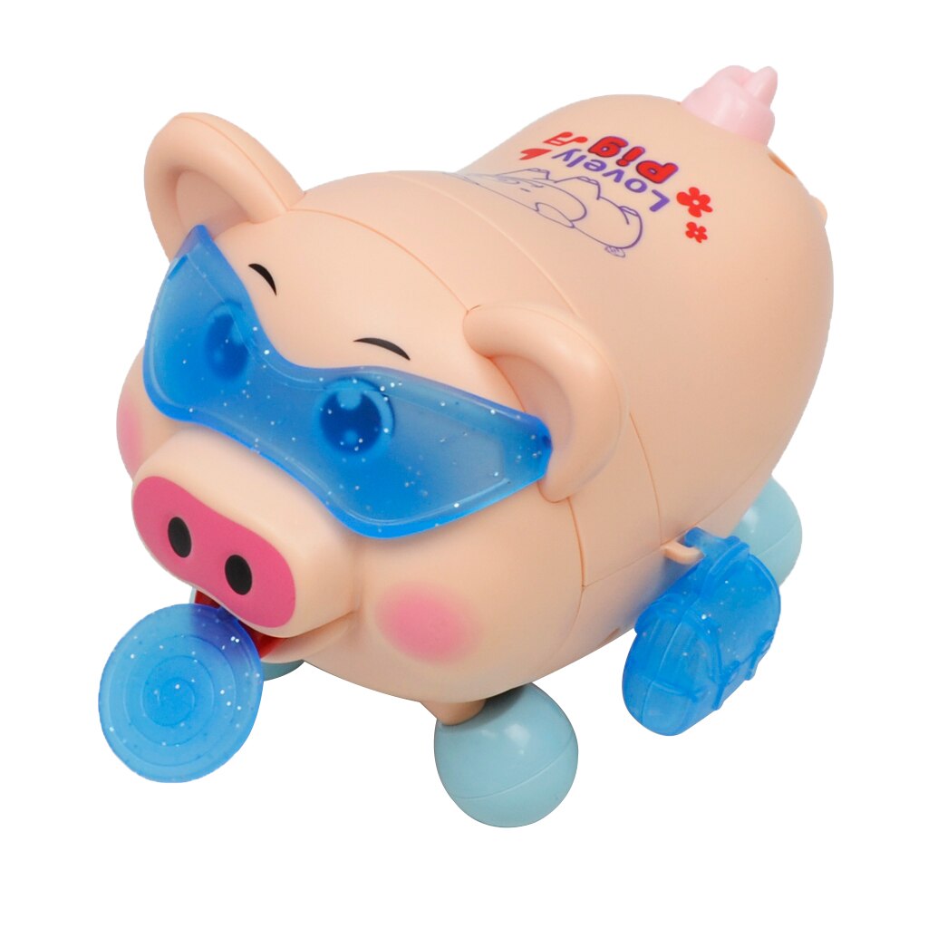 Tanzen Schwein Batterie Betrieben Ebene Spielzeug, mit Leine und Zubehör, Beste freundlicher freundlicher: Blau