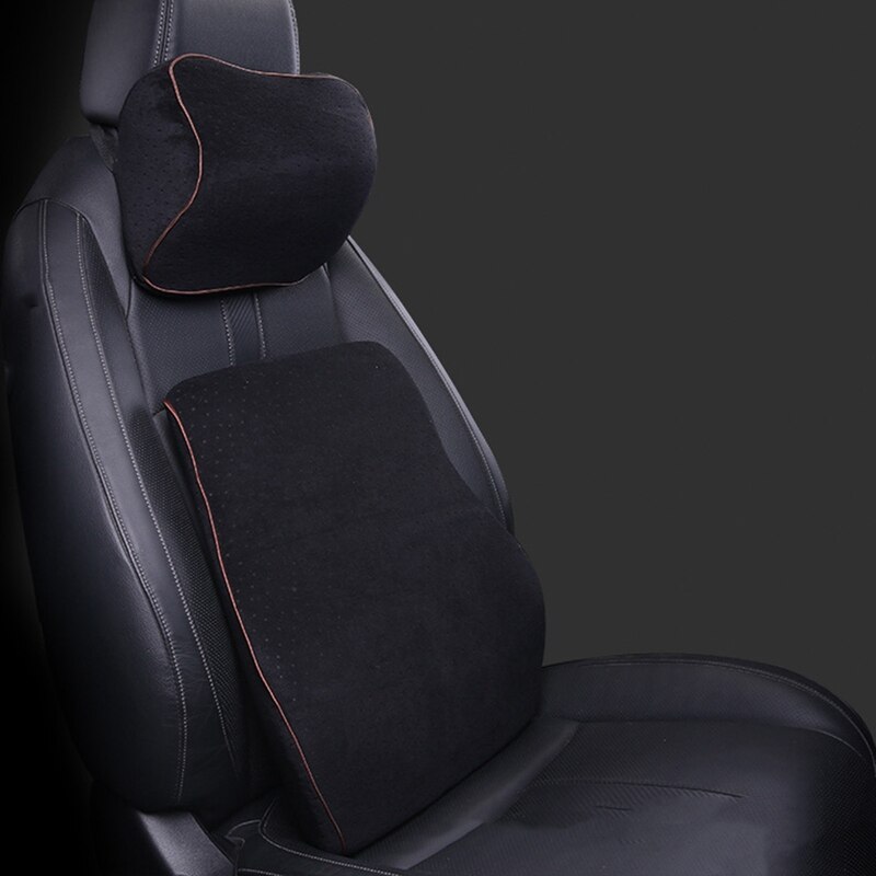 Auto Traagschuim Zitting Ondersteunt Nekkussen Stoelhoezen Rugleuning Hoofdsteun Kussens Terug Auto Accessoires Taille Kussen Zetel: BK