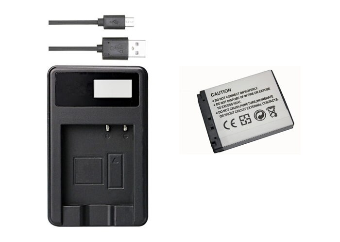DSTE NP-FT1 Batteria di ricambio (2 pacchetti) e caricatore rapido doppio compatibile per DSC-L1 DSC-M1 DSC-M2 DSC-T1 DSC-T10 DSC-T11 DSC-T3 DSC-T5 DSC-T9