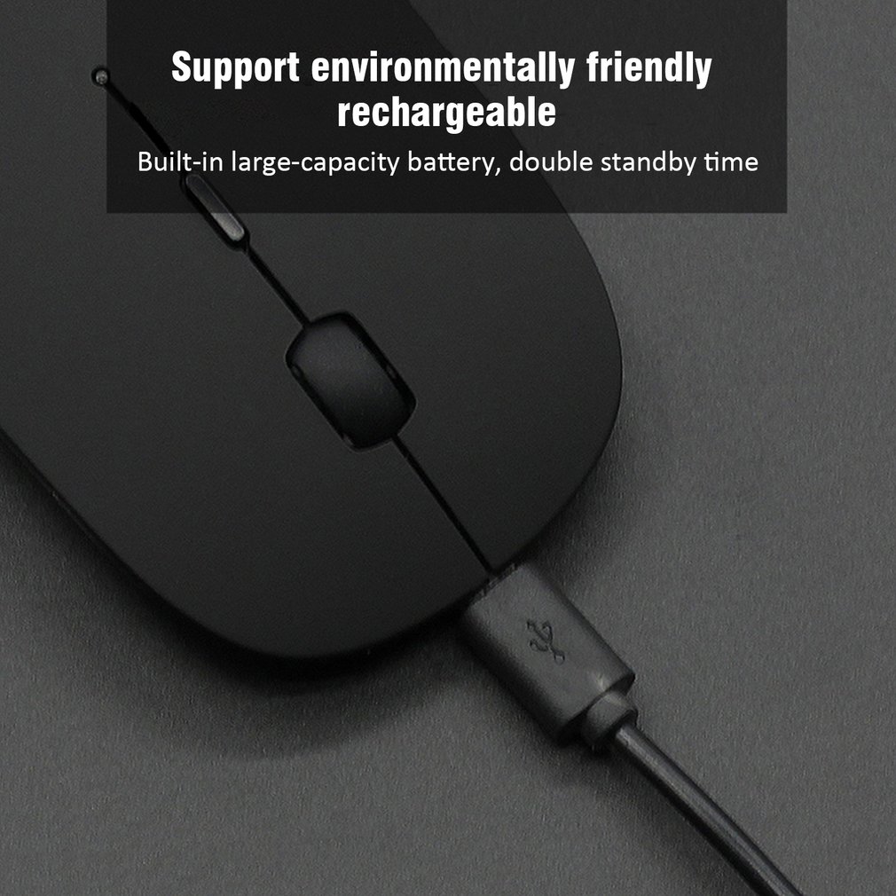 Draadloze muis, computermuis, stille pc-muis, oplaadbare ergonomische muis, 2.4 ghz optische usb-muis voor laptop en pc