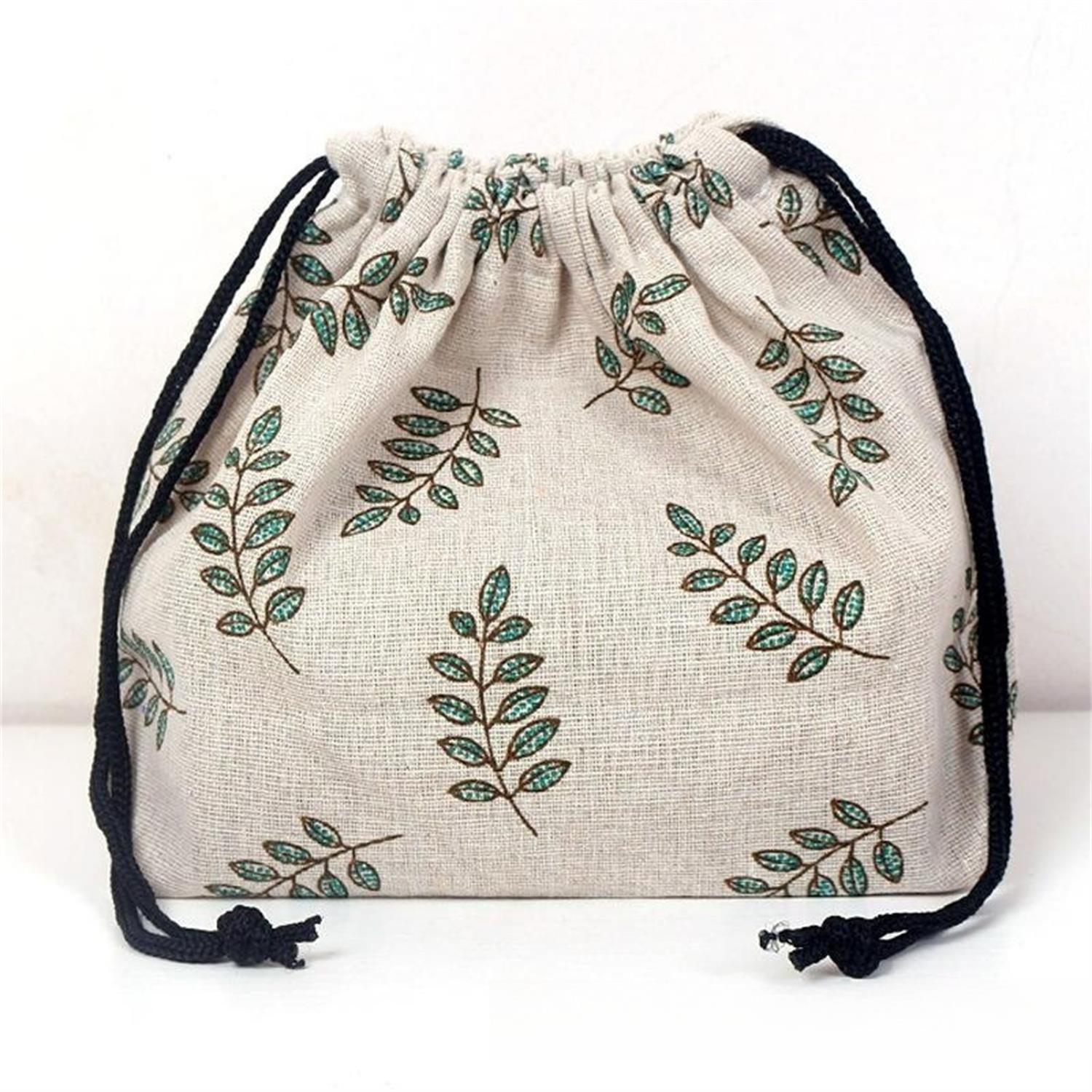 Lunch Bag Cat Polar Bear Lunch Box Drawstring Picnic Tote Eco Japanese Style Small Handbag Dinner Container Food Storage Bags