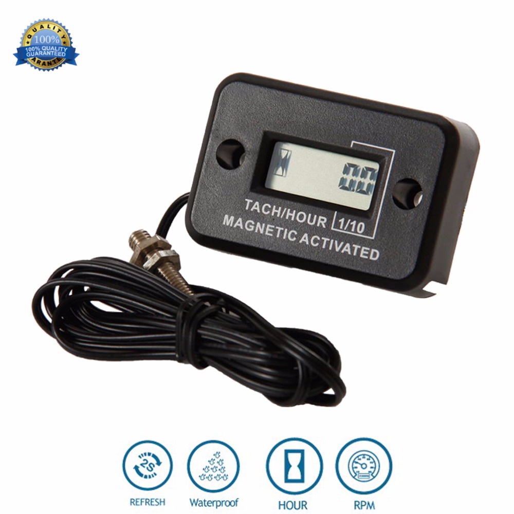 Digital Gasoline Diesel Engine Hour Meter Tachometer for mining machinery concrete mixer generator Excavator roller mast crane