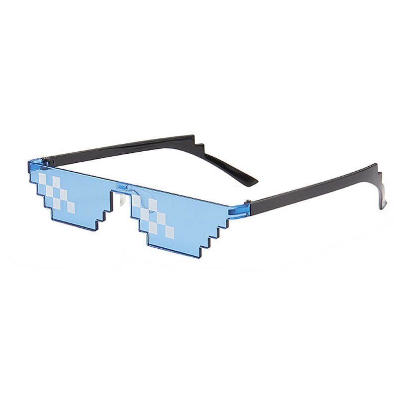 8 bits Thug vida gafas de sol pixelada hombres mujeres gafas de sol de mosaico UV400 gafas Vintage Unisex gafas de juguete: G