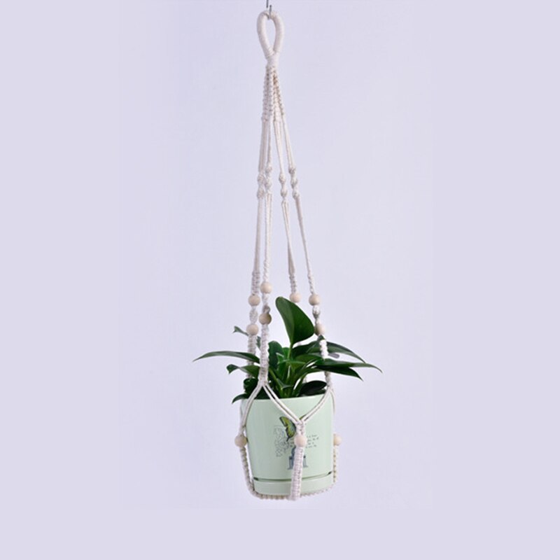 Handmade Hanging Baskets Flowerpot Plant Holder Macrame Plant Hanger Pot Indoor Wall Hanging Planter Hangers Holder Home Decor: 4