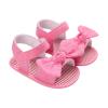 Sandali per bambina estivi traspiranti, decorazioni con fiocco stile dolce per bambini scarpe con suola morbida Prewalker antiscivolo per neonati: Rose Red / 0-6M