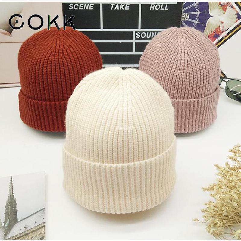 COKK Wollen Muts - Effen Patroon - Warme Wintermuts voor Dames - Casual, Skiën, Wandelen