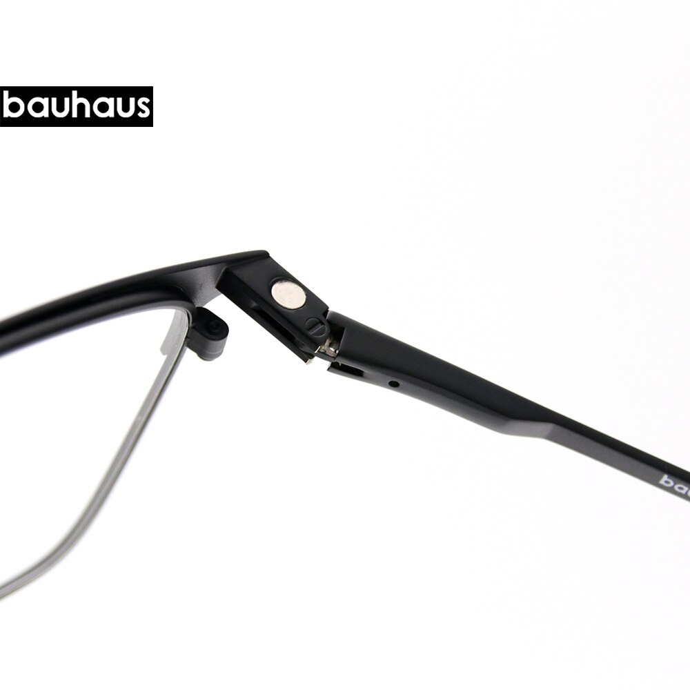 X107 Clip-on Glasses Frame Optical Prescription Eyeglasses with Magnetic Polarized Cool Metal Eyewear Frame