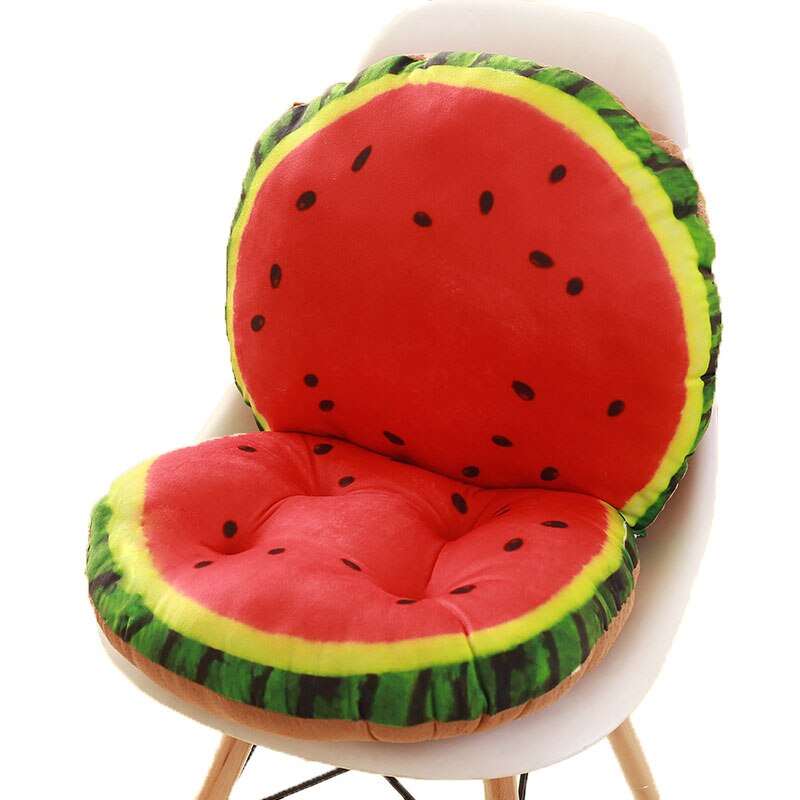 Plys orange vandmelon børne rygpude blød bil hjul pizzaer kiks pyntepuder hjemme stol hynder 45 x 80 x 10cm b333