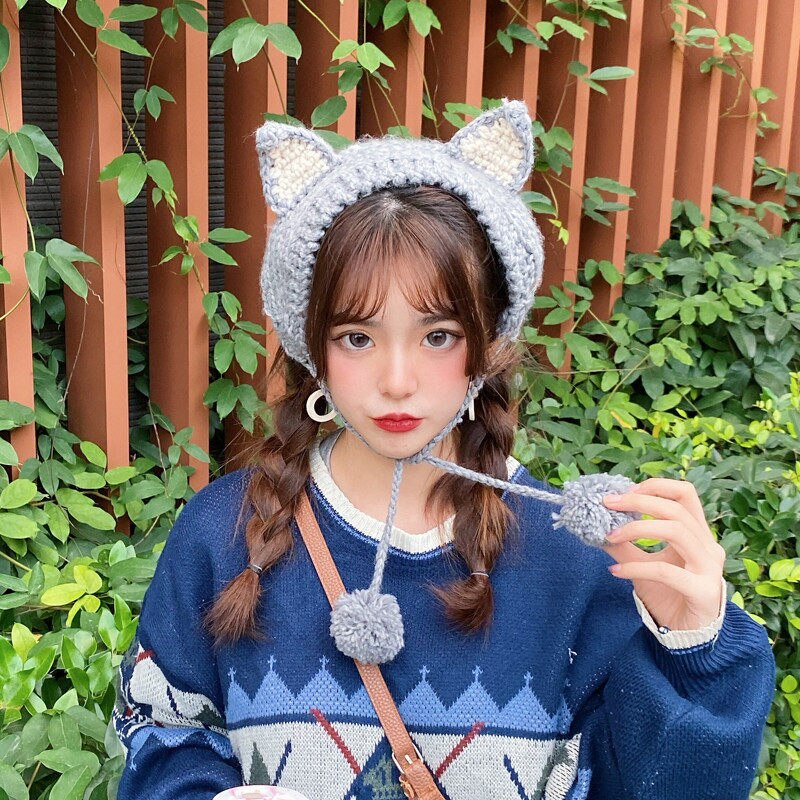 Mode Kikker Hoed Mutsen Gebreide Winter Hoed Effen Hip-Hop Skullies Gebreide Muts Cap Kostuum Accessoire Warm Winter motorkap: 18