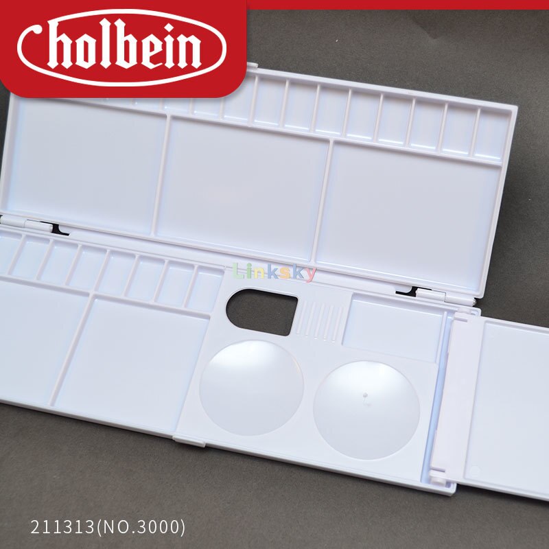 Holbein Color Palette Used In Watercolor Painting,18/24 Grids,Easy To Use,Easy To Clean, PP Resin Palette, Light and Convenient