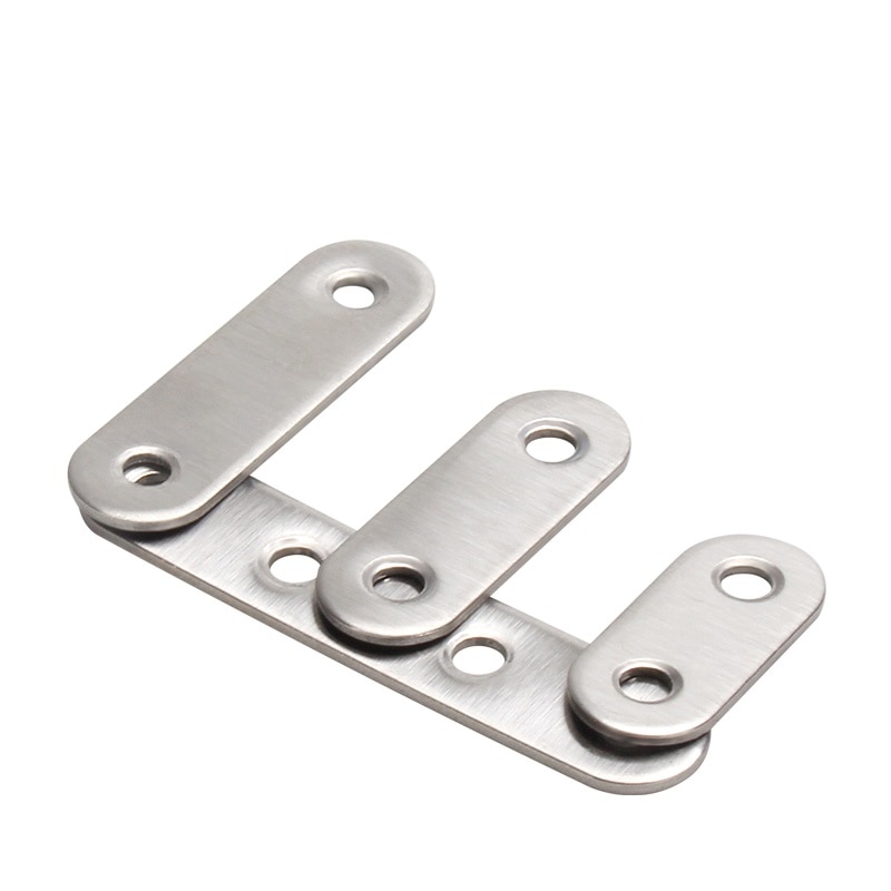 MEGA 10PCS Flat Corner Brackets Straight Plates Brace Brackets Stainless Steel Mending Repair Fixing Connectors Supporters