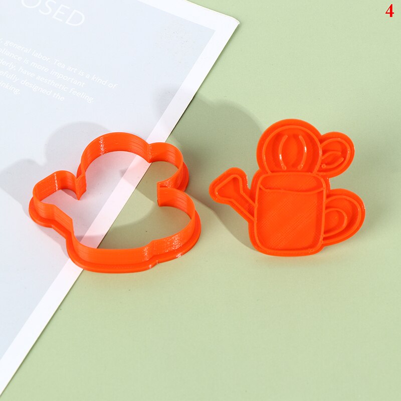 1 Piece Of Flower Plastic Decorative Biscuit Mould Diy Kitchen Cake Decoration Tool Cookie Stamp Mold Kitchen Tool: 4