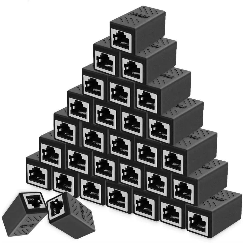 1/2/4/10 sztuk RJ45 PC adaptery sprzętowe przedłużacz kabla Ethernet łącznik przedłużacz złącze Ethernet łącznik żeńnarty na żeńnarty