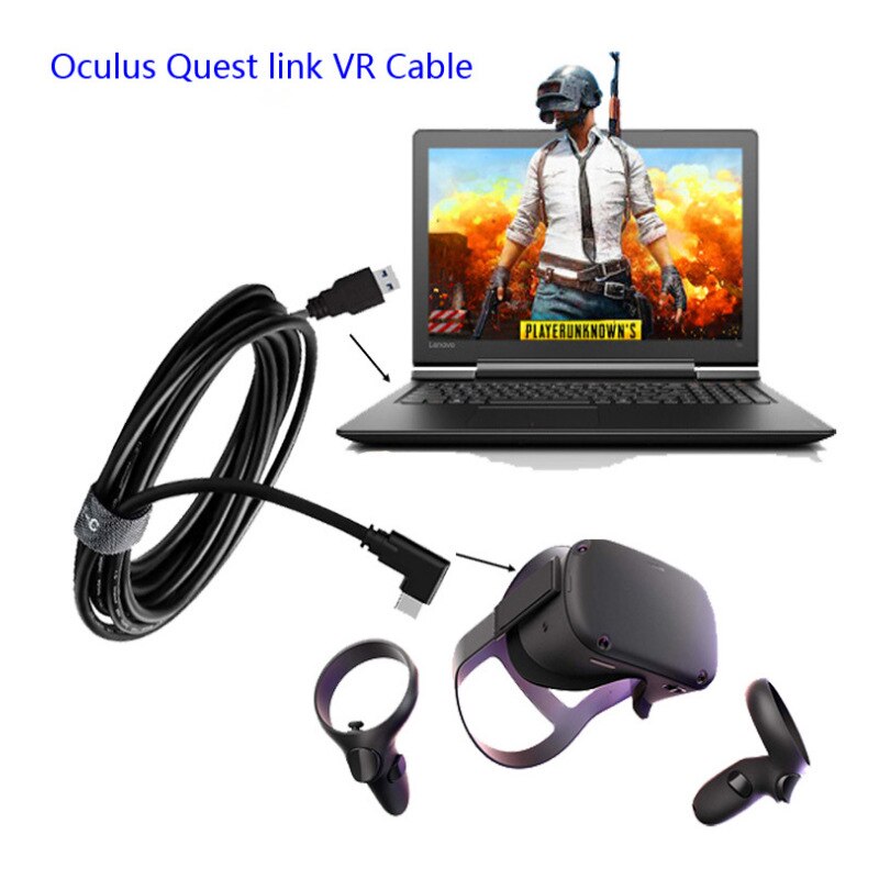 5m usb c ladekabel til oculus quest 2 vr headset 5 gbps datatråd type c kabel til oculus link/rift s/quest 2 vr