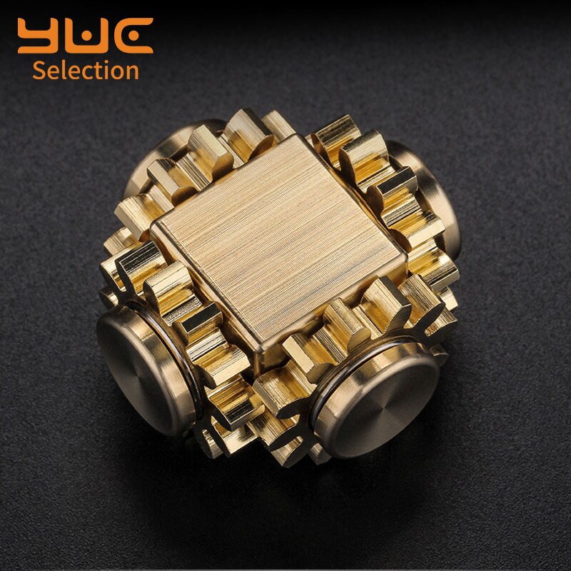YUC Brass Gear Spinner Removable Hand Spinner Copper Metal Silent Bearing Fidget Spinner Adult Office Anti Relieve Stress Toy