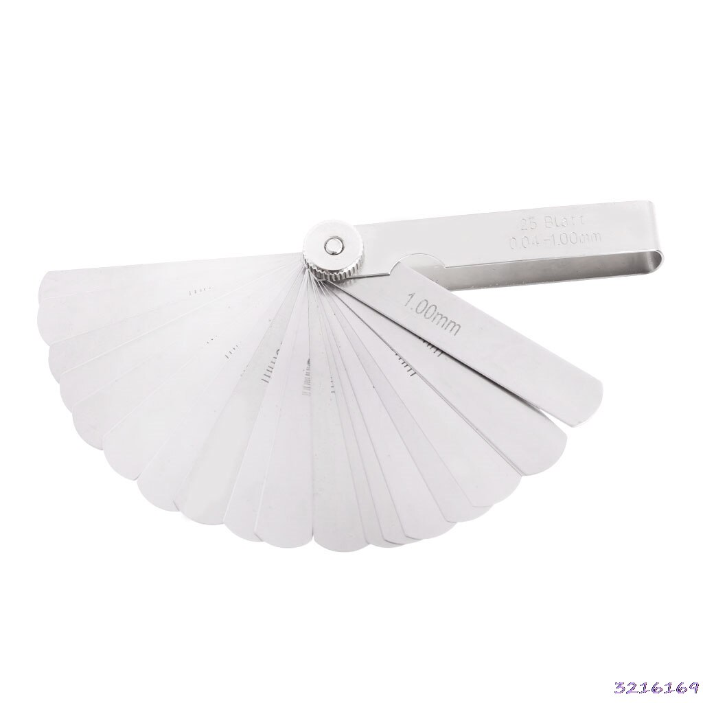 14 Blade 0.05-1mm Feeler Gauge Gage Thickness Measurment Tool Metric Gap Filler