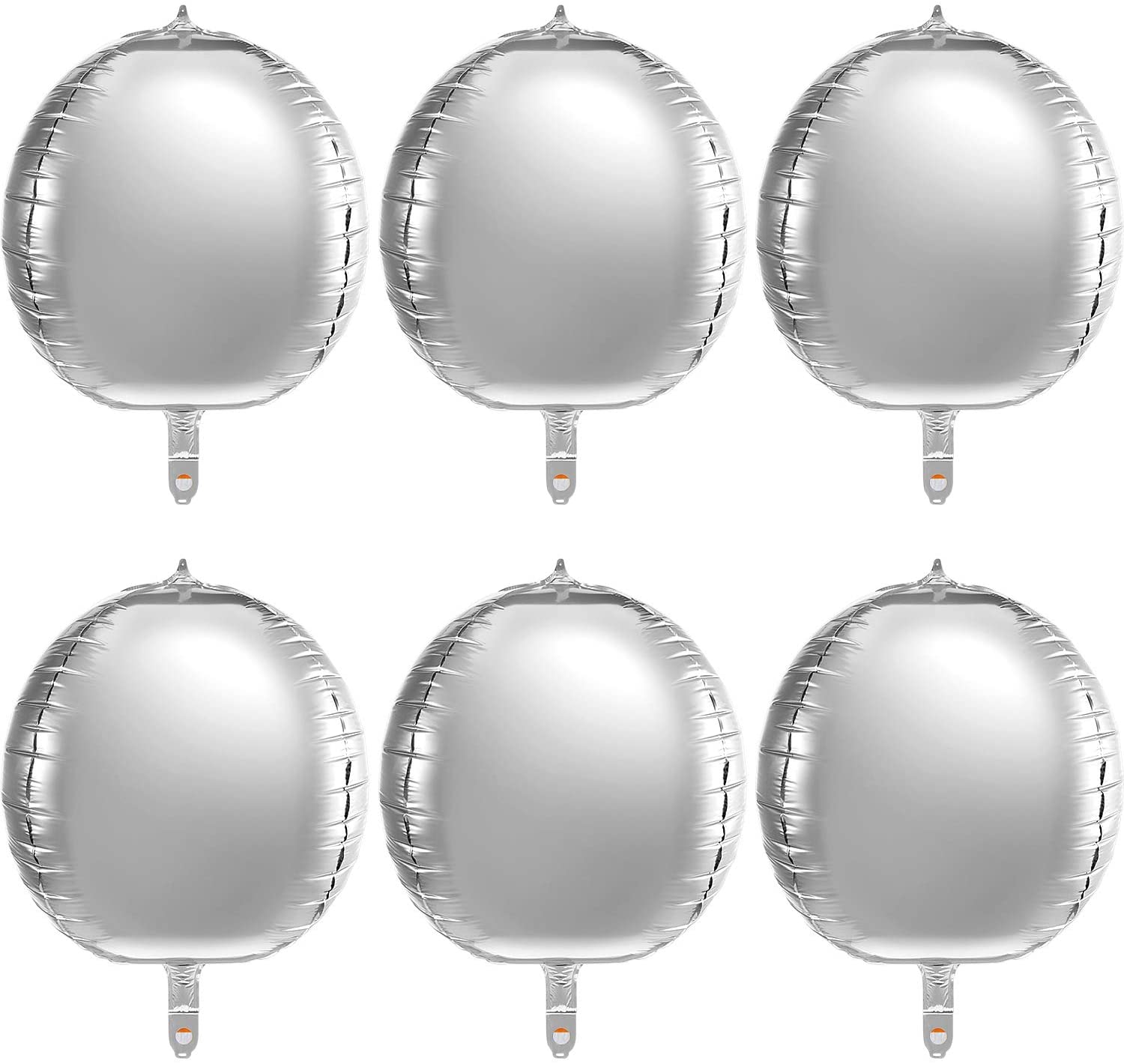 22 Inch 4D Ballonnen Grote Folie Ballonnen Bol Folie Ballonnen 4D Ronde Ballonnen Voor Verjaardag Bruiloft Baby Shower Party Decors: Zilver