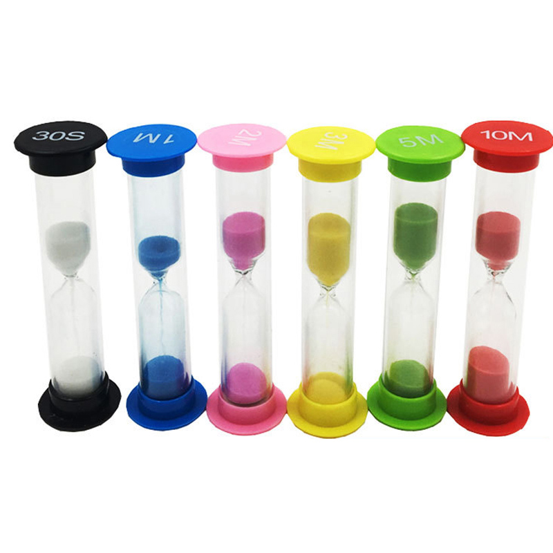 6pcs/1pcs Colorful Sand Clock Timers Toys Early Education Toys For Children Counting Time Many Kinds Of Time To Help Kids Time: Default Title