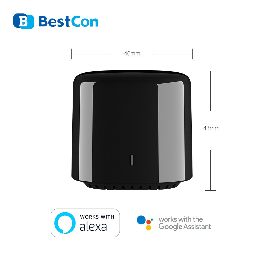 BestCon RM4C Mini Wifi IR Smart Home Universal Wireless Remote Controller Via Broadlink APP Works with Alexa Google Home