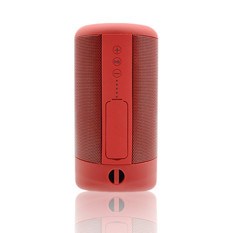 VTIN Altavoz Bluetooth inalámbrico 5,0 IPX5 impermeable 3D 360 estéreo HiFi música tarjeta TF 3,5mm AUX para IPhone/Xiaomi/Android: Red