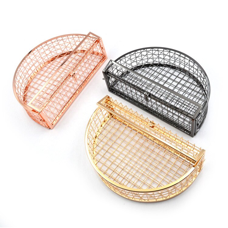 Dames avondtas metalen uitgeholde mini tas banket feest schoudertas retro rock crossbody tassen bruiloft clutch kooi handtas