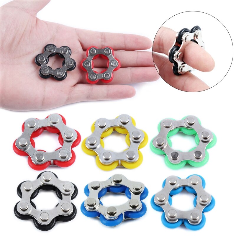 Sykkelkjede fikse spinner armbånd til autisme og adhd fikse leketøy anti understreke leketøy til låve / voksen / student