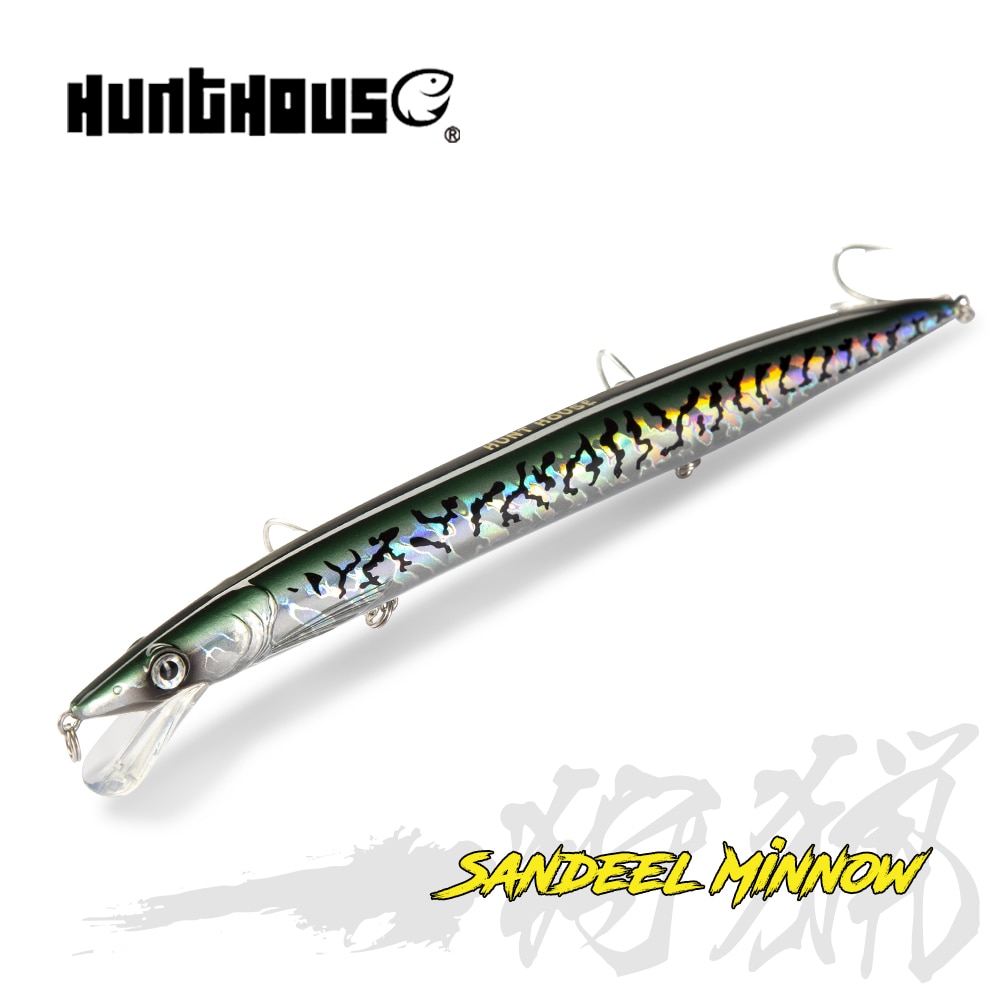 Hunthouse Sandeel jerk Minnow Vissen Lokt 143mm 173mm 208mm Lange Casting Drijvende Lokken jerkbaits pesca LW402
