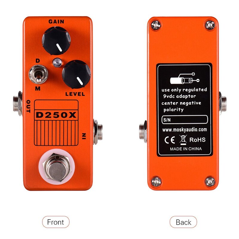 Mosky D250X Mini Overdrive Voorversterker Gitaar Effect Pedaal Met True Bypass Schakelaar