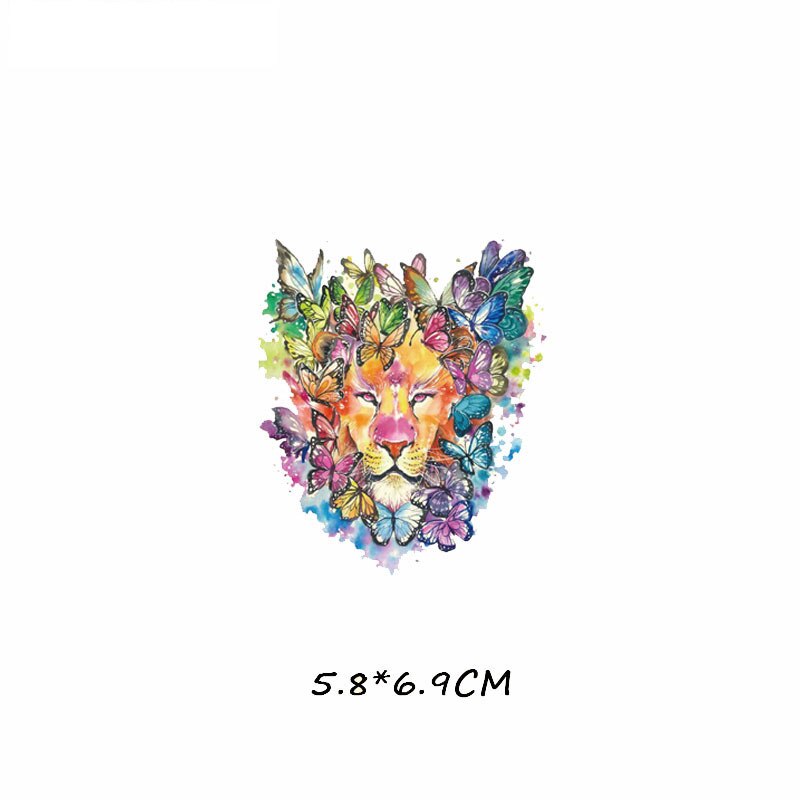 Top dieren stickers op kleding strijk patches voor kleding tijger leeuw applicaties kleding applicatie diy t-shirt badges print e: Zt0223