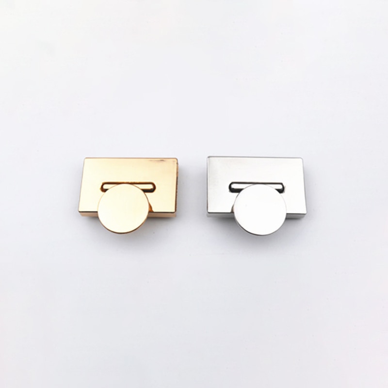 Magnetisk lås drejelås drejelåse metal hardware til diy håndværk udskiftning håndtaske taske tilbehør