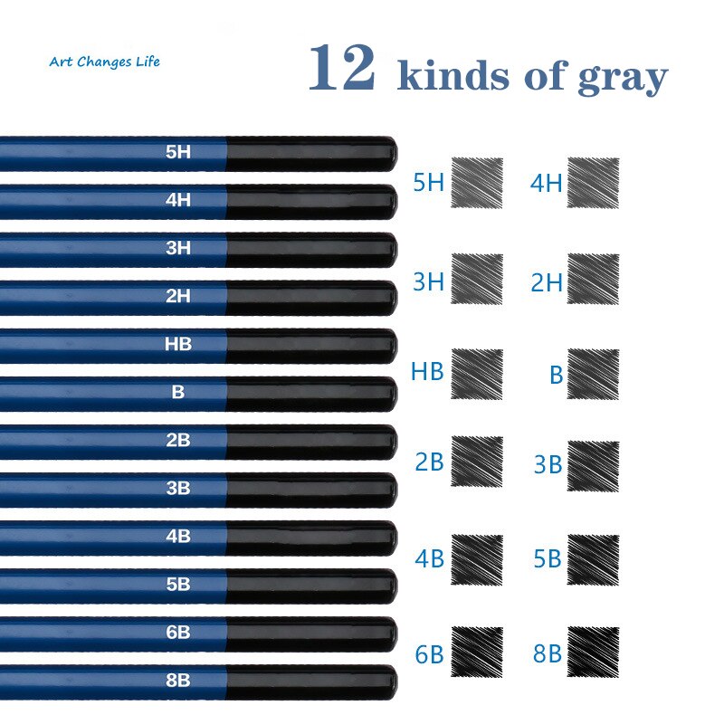 Multifunctional H&B26 Beginner Sketch Log Pencil Drawing Tool Set Art Painting Set Log Material Environmental Protection