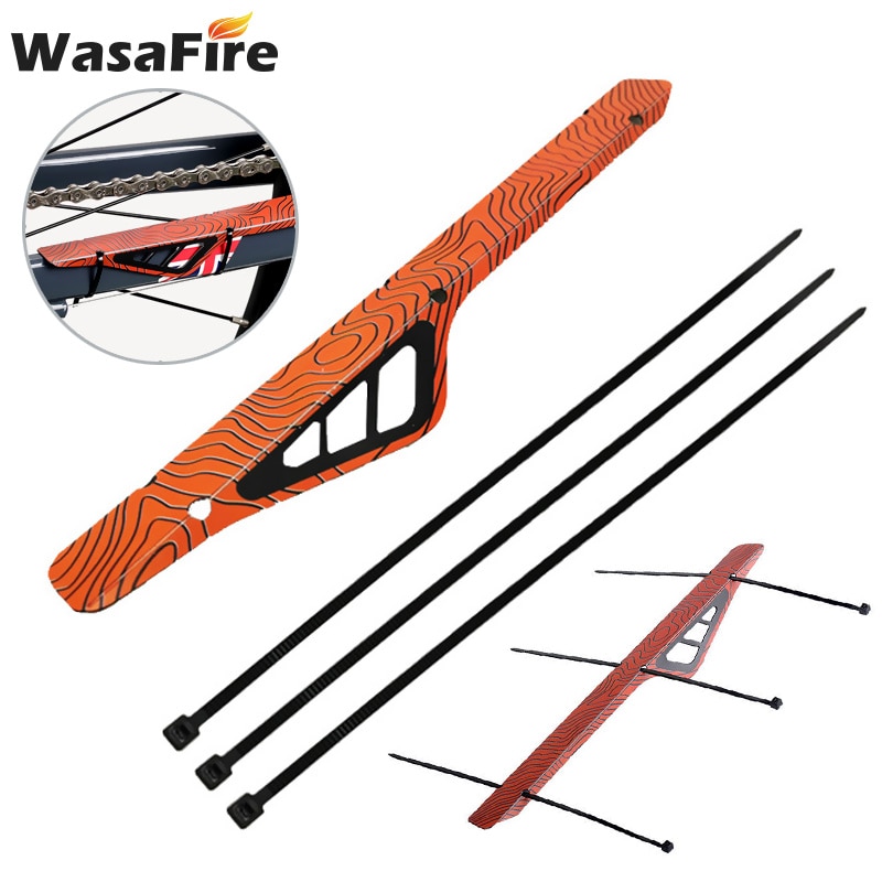 1Pcs Plastic Bike Chain Bescherming Guard Cover Mtb Road Fiets Frame Chain Chainstay Protector Guard Pad Met 3 Mount band