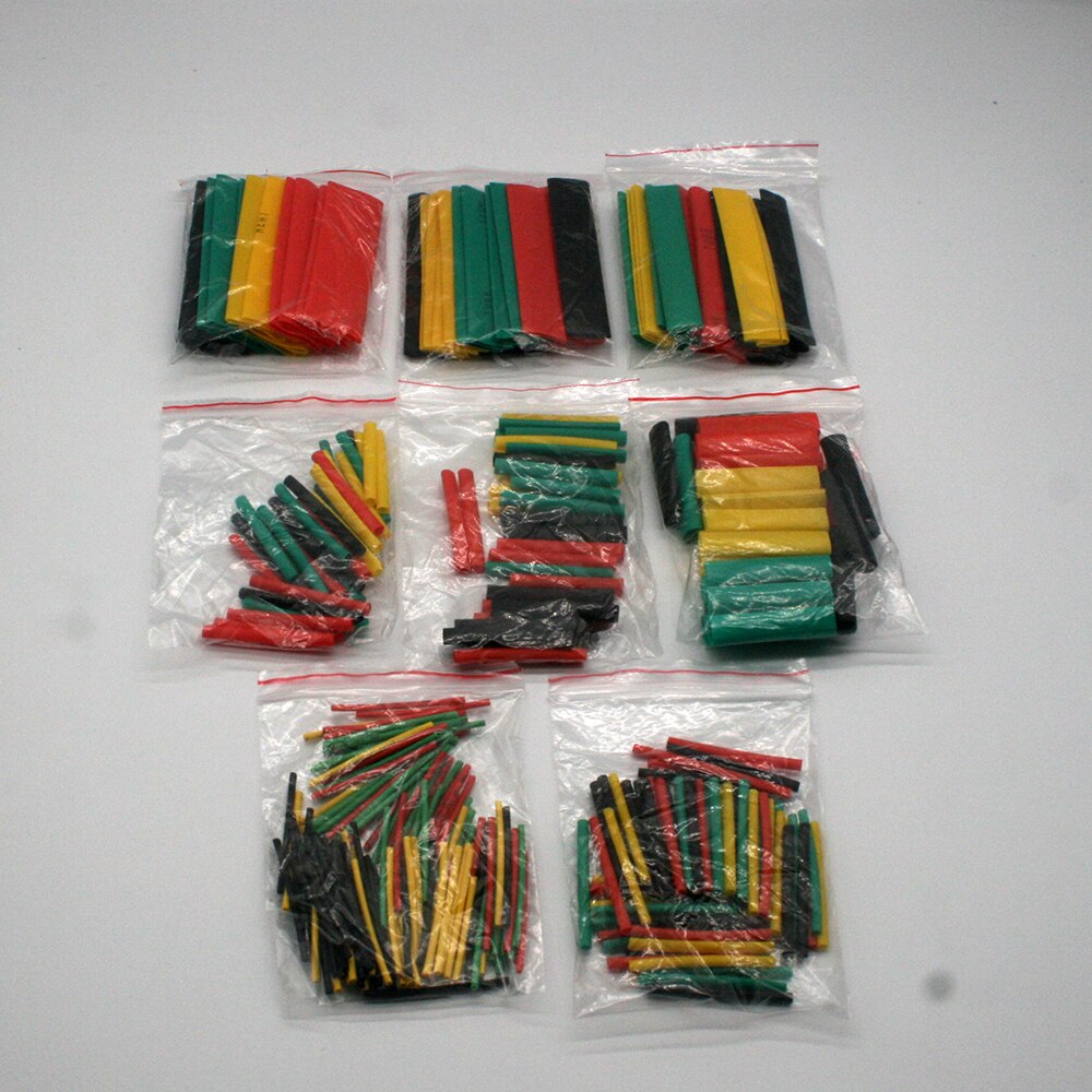 328 Pz/impostato Manicotti avvolgere filo auto Elettrica Cavo Termoretraibile Tubo kit Tubi di Calore Del Tubo Termoretraibile Poliolefina 8 Formati di colore Misto