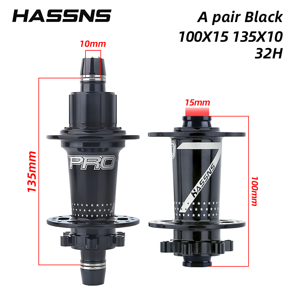 HASSNS Bujes de moto de cross 32 agujeros 135X10 100X15 Estructura HG de marcha única compatible con 8/9/10/11 velocidades: YELLOW
