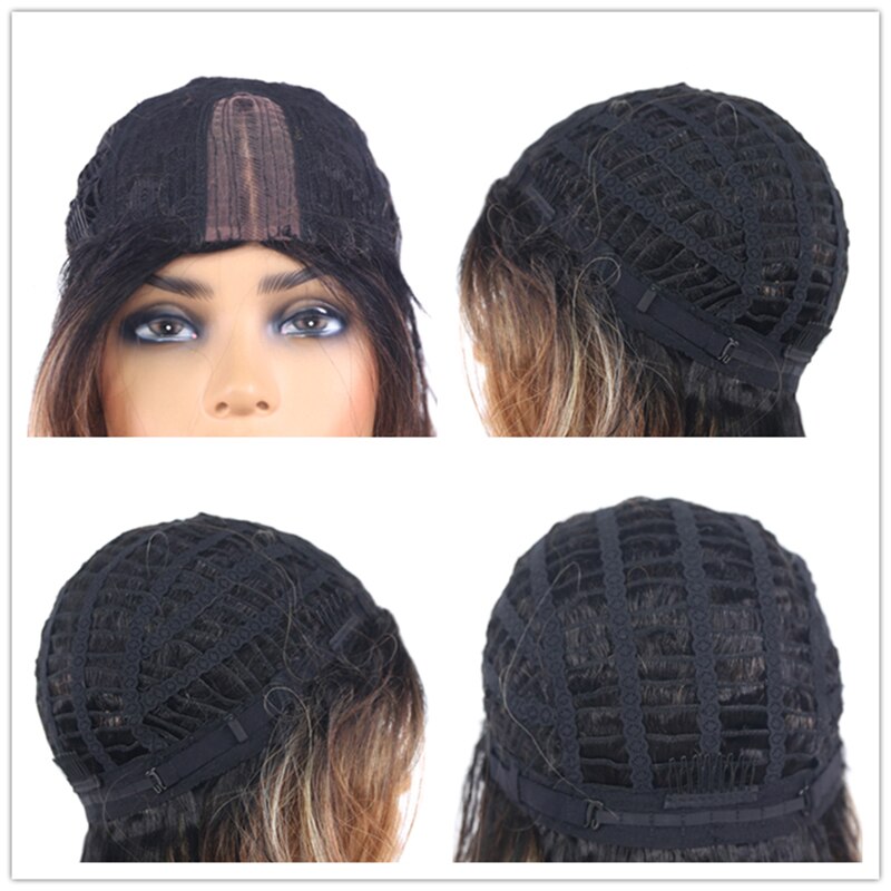 Ombre Braun Colored Synthetik Spitze Perücken Pro Schwarz Frauen natürlich Welle kurz Bob Perücke Schulter Länge Orange grau Haar Perücken X-tresse