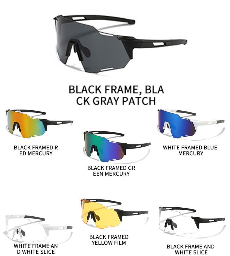ESLNF Fietsbril Zonnebril Sport Gepolariseerde Lens Heren Dames Outdoor Fietsbril Fiets Winddicht Brillen Bril 7 Kleuren