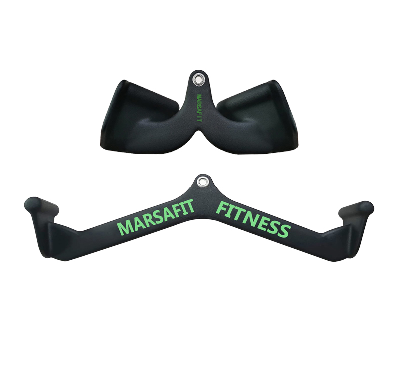 5-teiliger Fitness-Lat-Pull-Down-Griff für Zuhause, Fitnessstudio, Riemenscheibe, Kabelmaschinenaufsatz, rutschfeste Stange, Rudern, rotierender Handgriff, Rudern, T-Stange: Licht Gelb