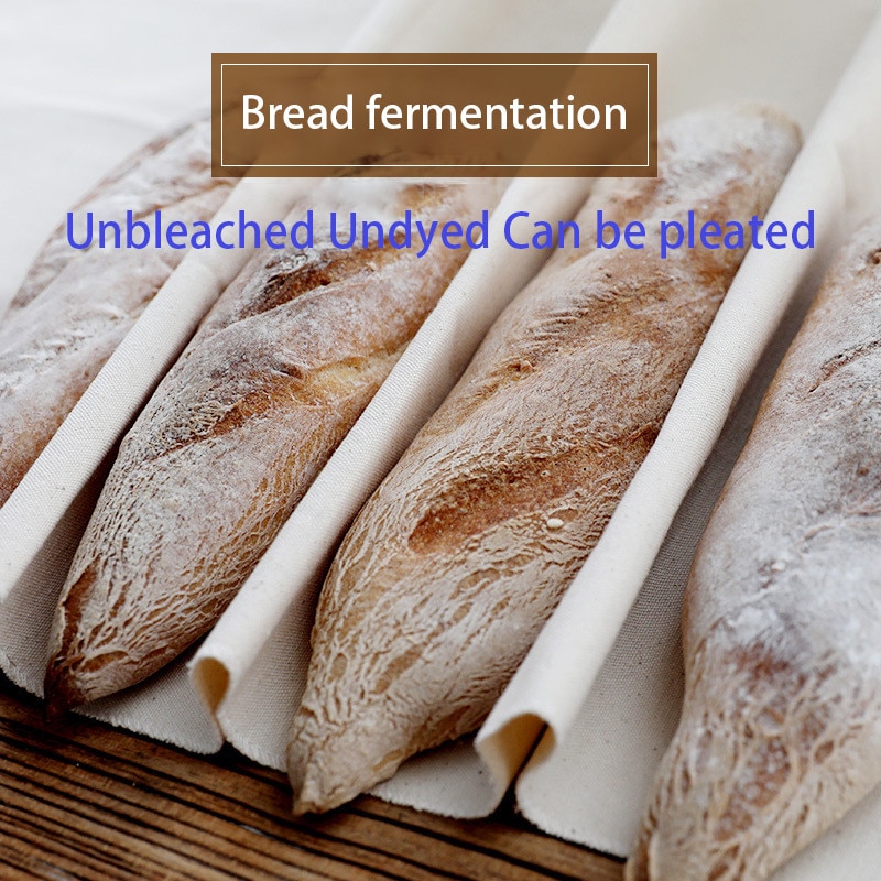 Tela de lino fermentada gruesa para hornear masa sartenes, estera de tela para repostería, estera de fermentación de Baguette