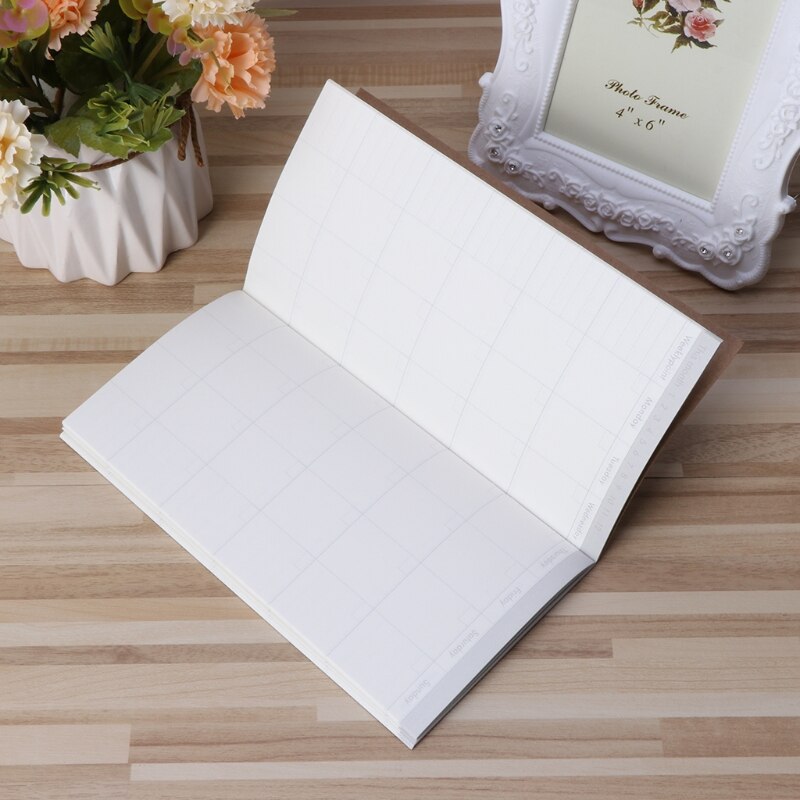 Kraft Cover Wekelijkse Planner Dagboek Journal Memo Notebook Note Pad School Office