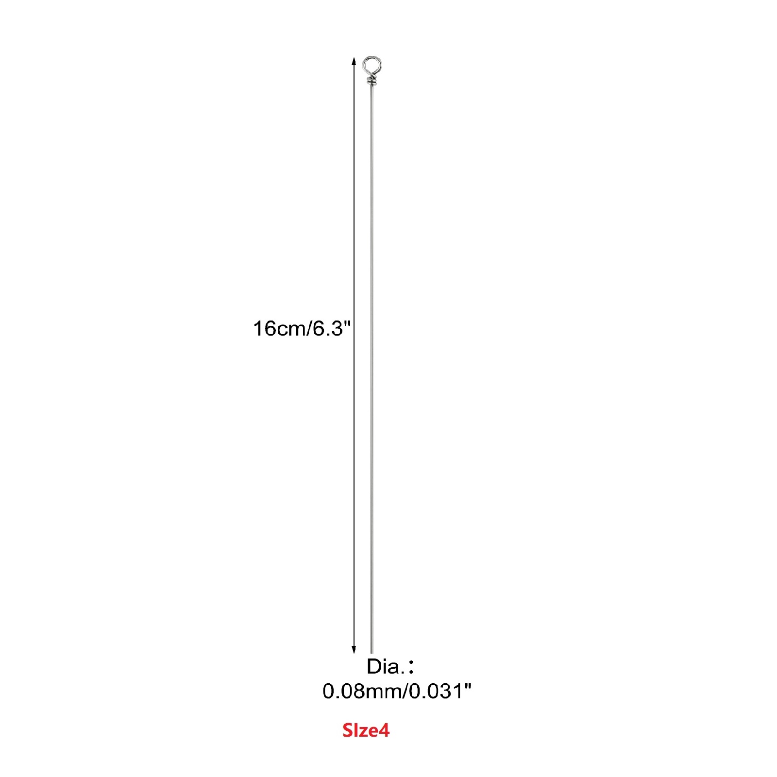 100pcs Fishing Spinner Shaft Stainless Steel Looped Wire for Spinnerbait Inline Spinner Walleye Rig Tail Spinner Bass Trout: Orange