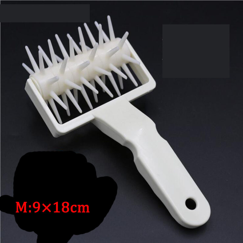 1PC DIY Plastic Pizza Cookies Dough Roller Pastry Pie Needle Wheels Cutter Sewing Machine Bread Hole Punch Baking Tools ZXH: M