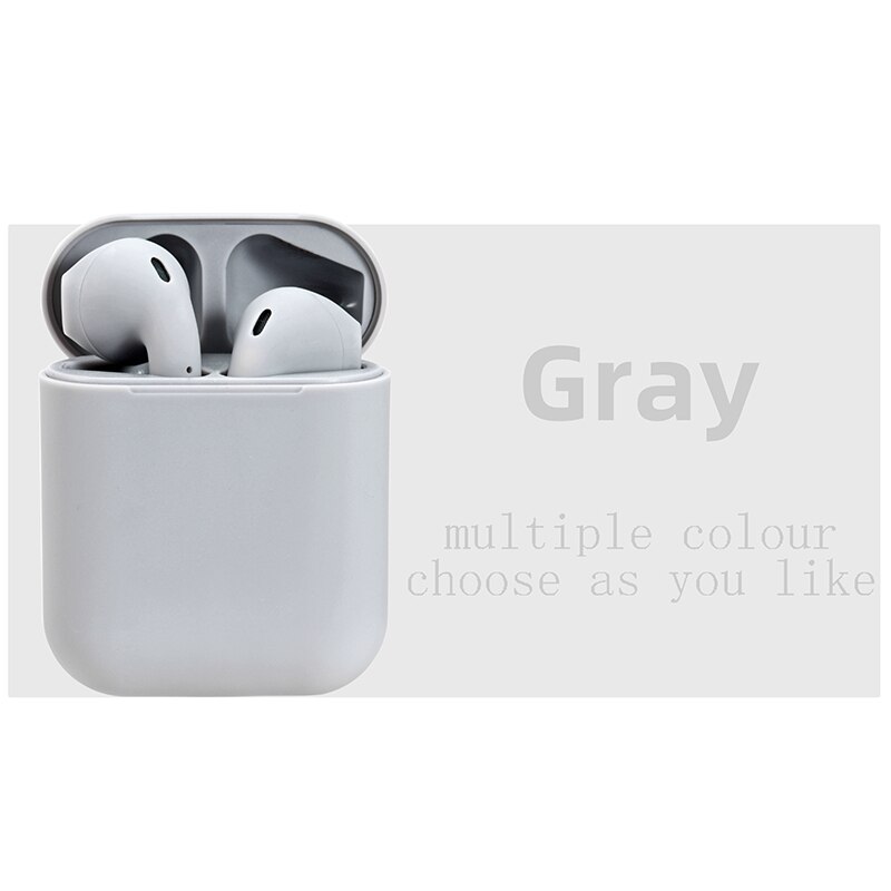 Mini 2 TWS Drahtlose Kopfhörer Bluetooth 5,0 Kopfhörer Ohrhörer Sport in Ohr Headset Freisprecheinrichtung Ohr Knospen für iPhone Xiaomi Samsung: inpods grau