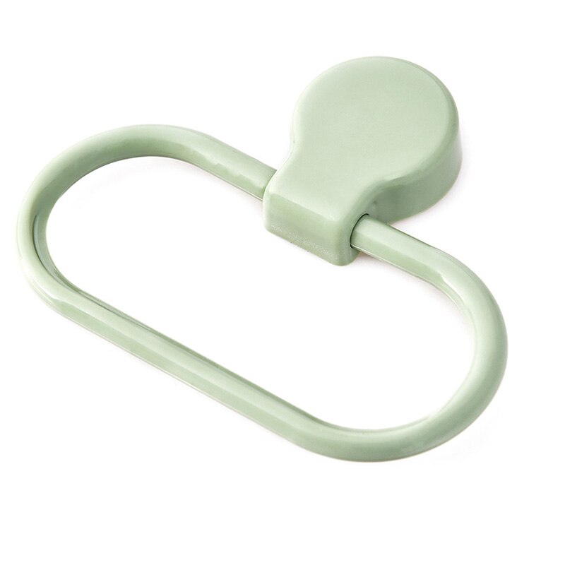 Toallero de Estilo Redondo de plástico montado en la pared, soporte para colgar, organizador, colgador para baño, cocina, armario: Verde