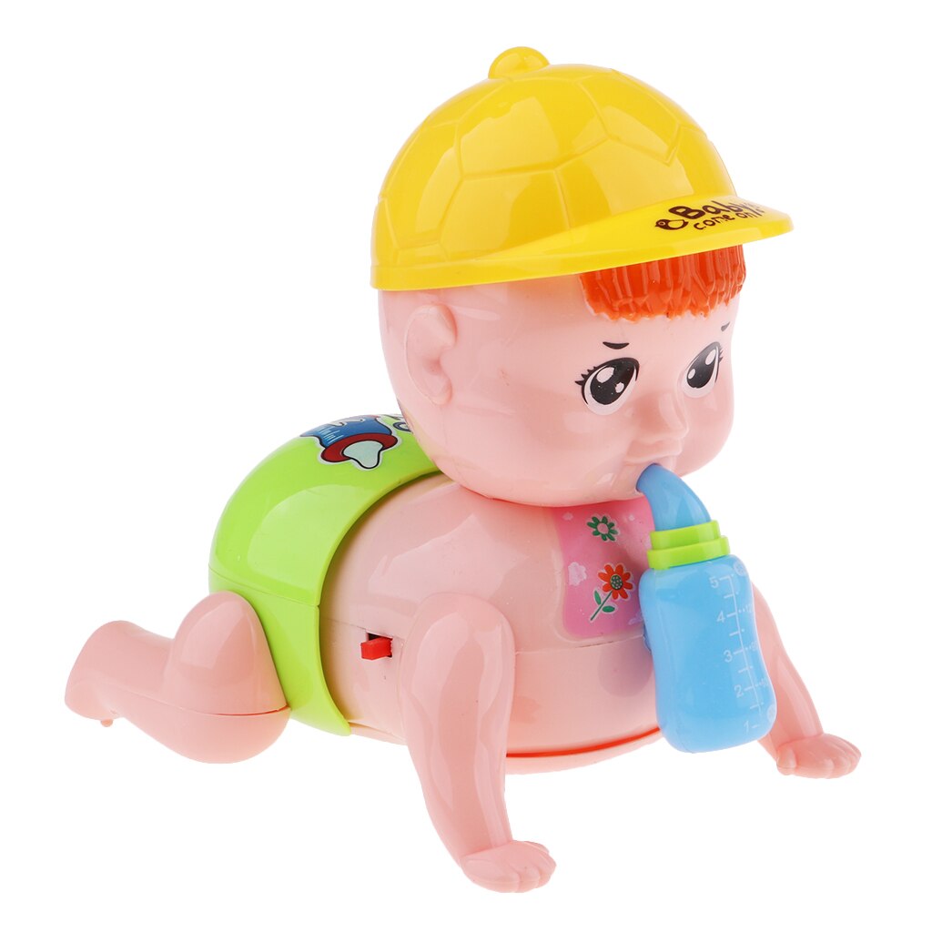 Simulatie Baby Fles Pop Elektrische Knipperende Muziek Kruipen Peuter Speelgoed