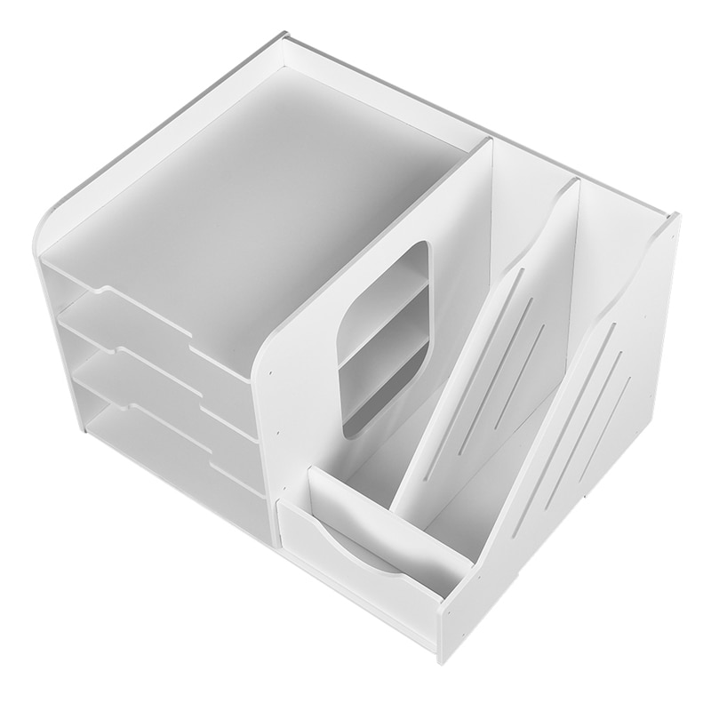 DIY Document Tray Desktop Multifunction Storage Box Pen Pencil File Holder Office Desk Organizer School Supplies