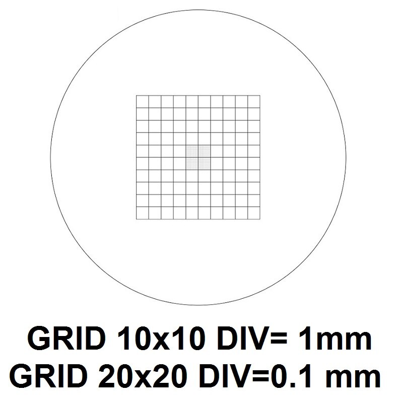 Okular Mikrometer Durchmesser 24mm Optische Glas Kreuz Herrscher Net Konzentrischen Kreise Ringe Nadel für Stereo Mikroskop 30 30,5mm: MS-1-HJ