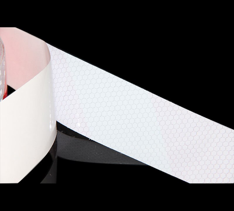10cm*10m Reflective Sticker Safe Lowes Crystal Fluorescent Printed Checkered Red White Twill Reflective Vinyl Road Marking Tapes
