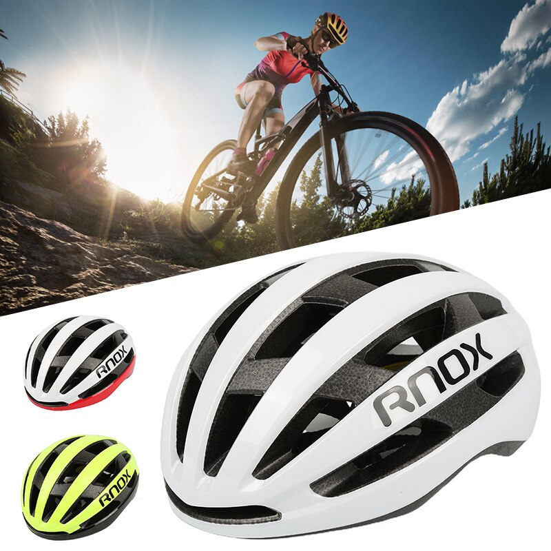Rnox Aero Bicycle Safety Ultralight Road Bike Helmet Red MTB Cycling City Helmet Outdoor Mountain Sports Cap Casco Ciclismo